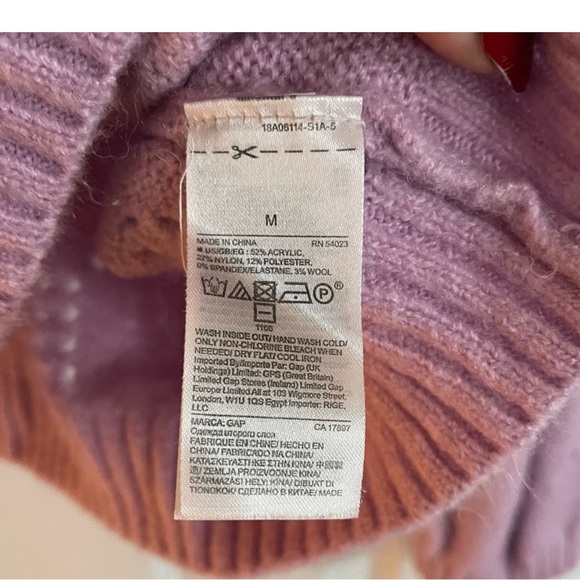 Gal Purple Pastel Granolacore Sweater Size Medium - Picture 5 of 6